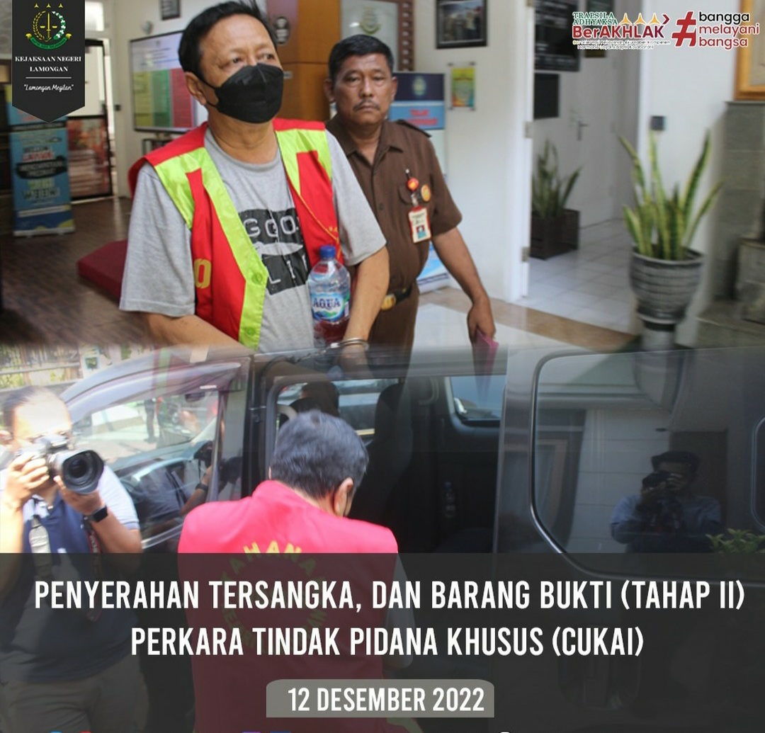 Penyerahan Tersangka Dan Barang Bukti Tahap Iiperkara Tindak Pidana Khusus Cukai 1353