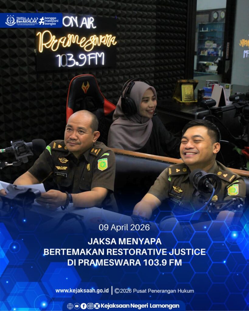 Jaksa Menyapa Bertemakan Restorative Justice Di Prameswara 103.9 FM